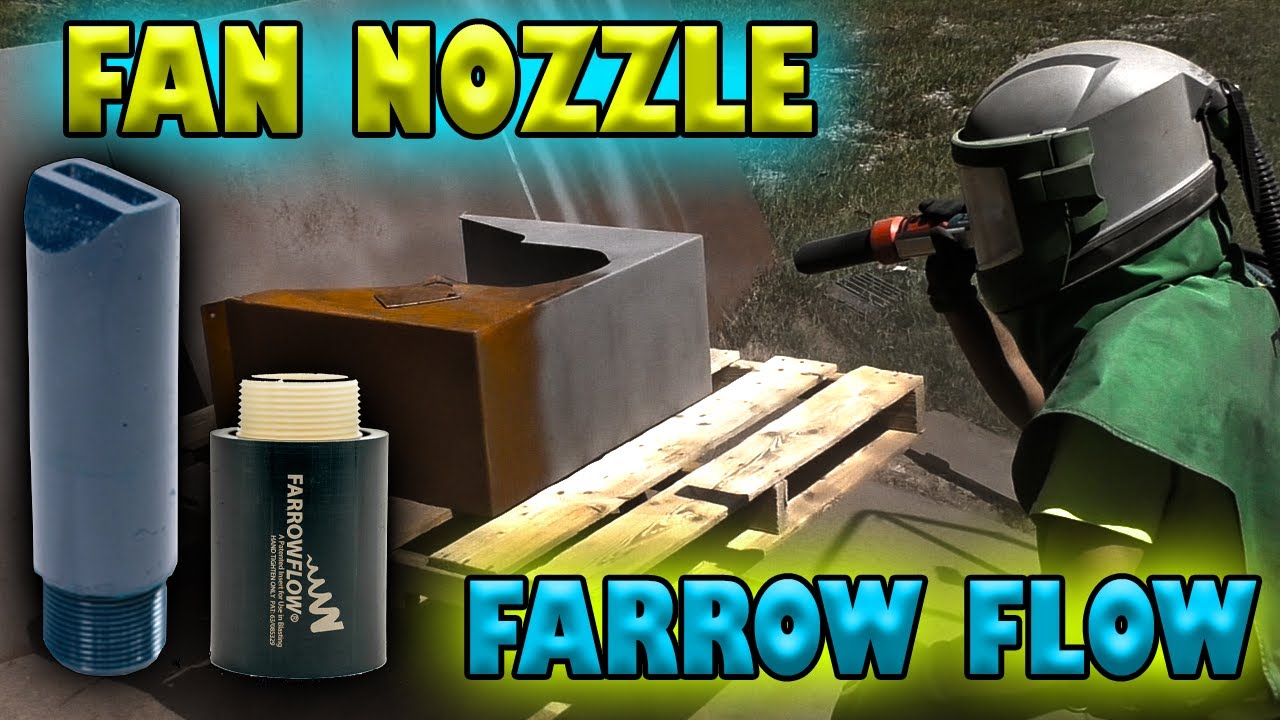 Fan Nozzle (Blasting) + Farrow Flow Insert = Productive  - Sandblaster -  Media Blasting