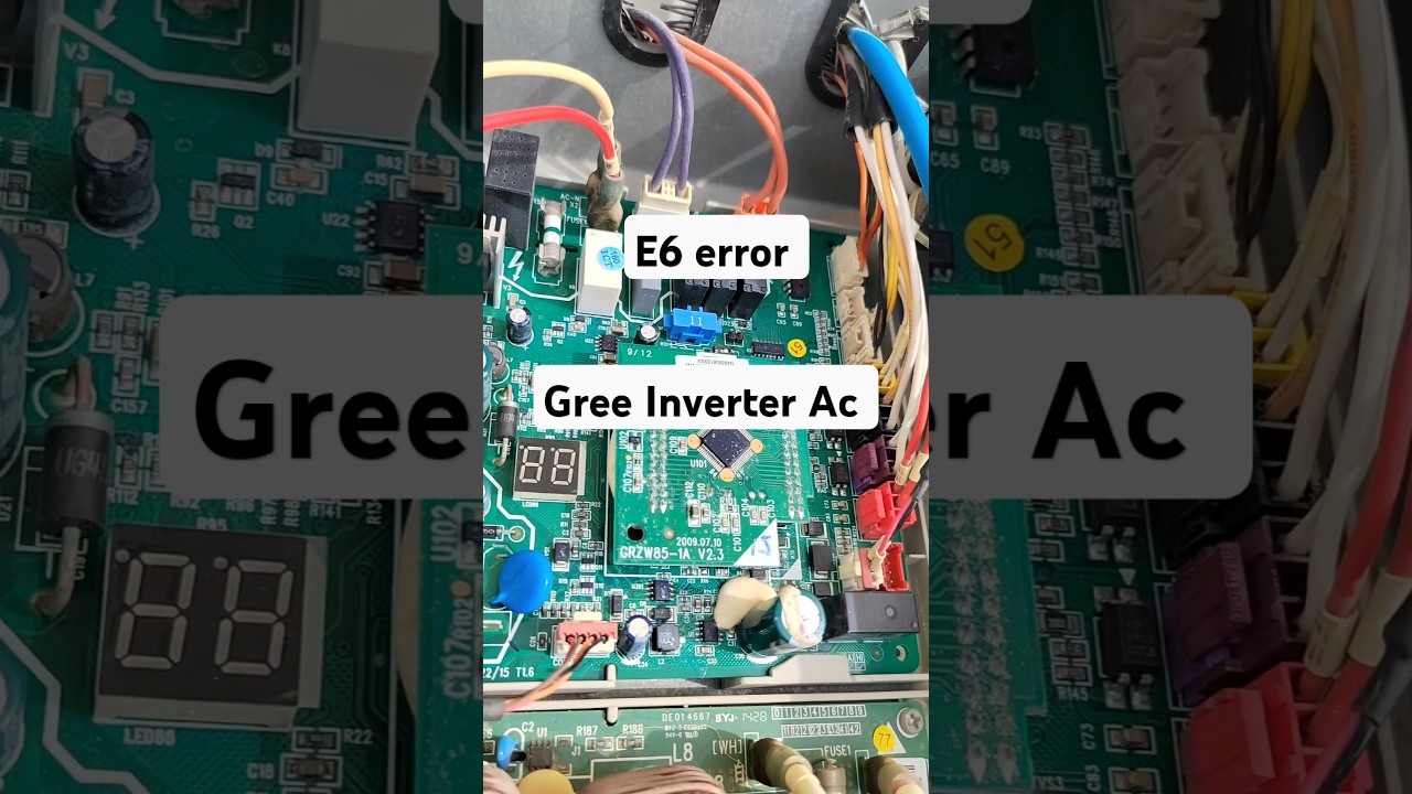E6 error of Gree Inverter Ac #acmaintenance #electrical #maintenance