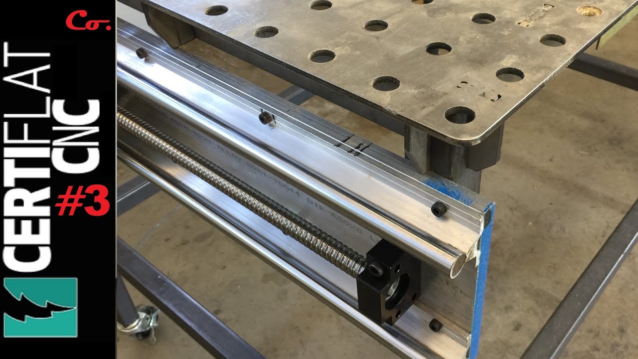 DIY CNC Machine on Certiflat Welding Table Part 3: Attaching Y Axis Linear Rail Guides to Table