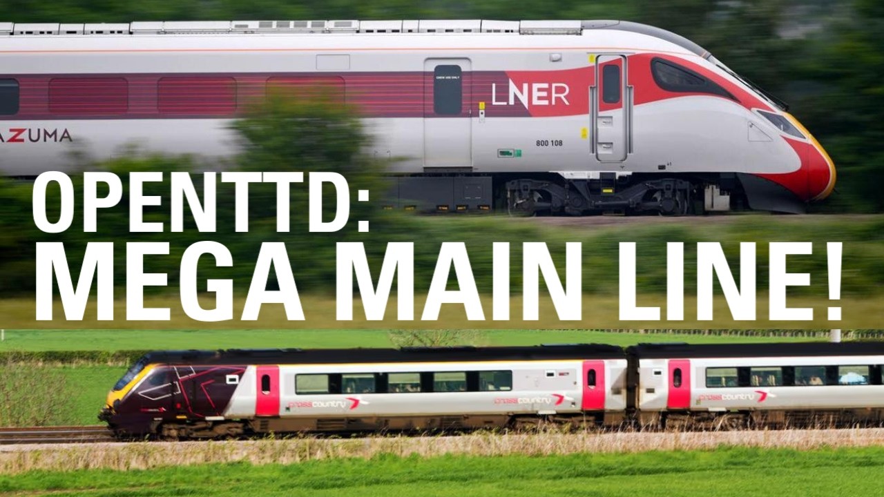 OpenTTD: MEGA MAIN LINE!