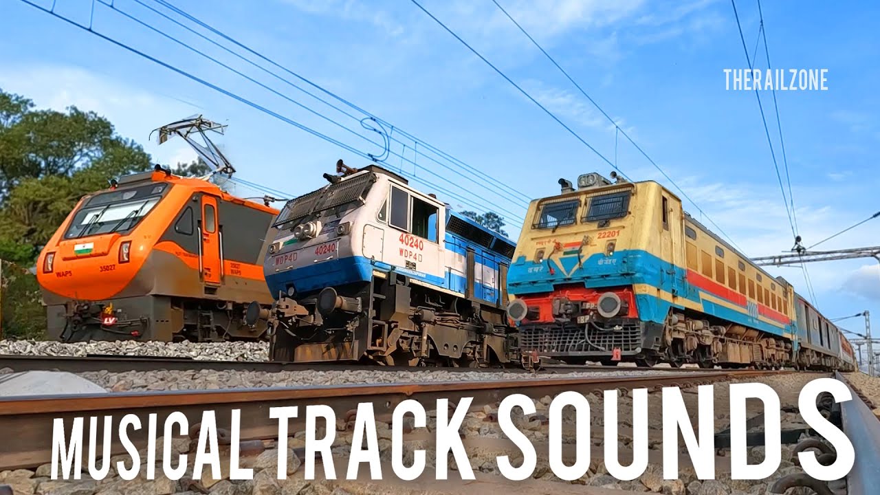 25 in 1 Train Track Sounds | Train videos | Indian Railways