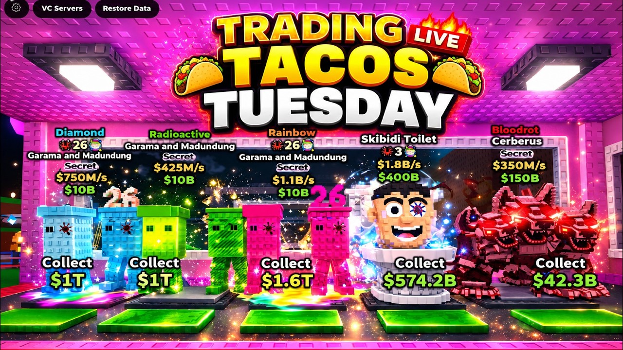 Admin Abuse + taco tuesday & Trading Live In (Steal A Brainrot) #stealabrainrot #roblox #livestream