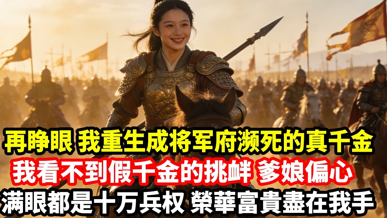 再睁眼，我重生成将军府濒死的真千金，我看不到假千金的挑衅，爹娘偏心，满眼都是十万兵权，榮華富貴盡在我手！