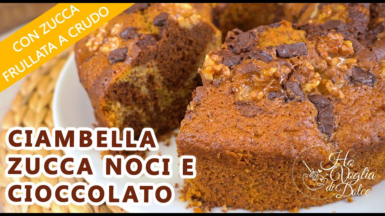 Ciambella alla zucca, noci e cioccolato così non l'avete mai fatta! Ricetta Ho Voglia di Dolce