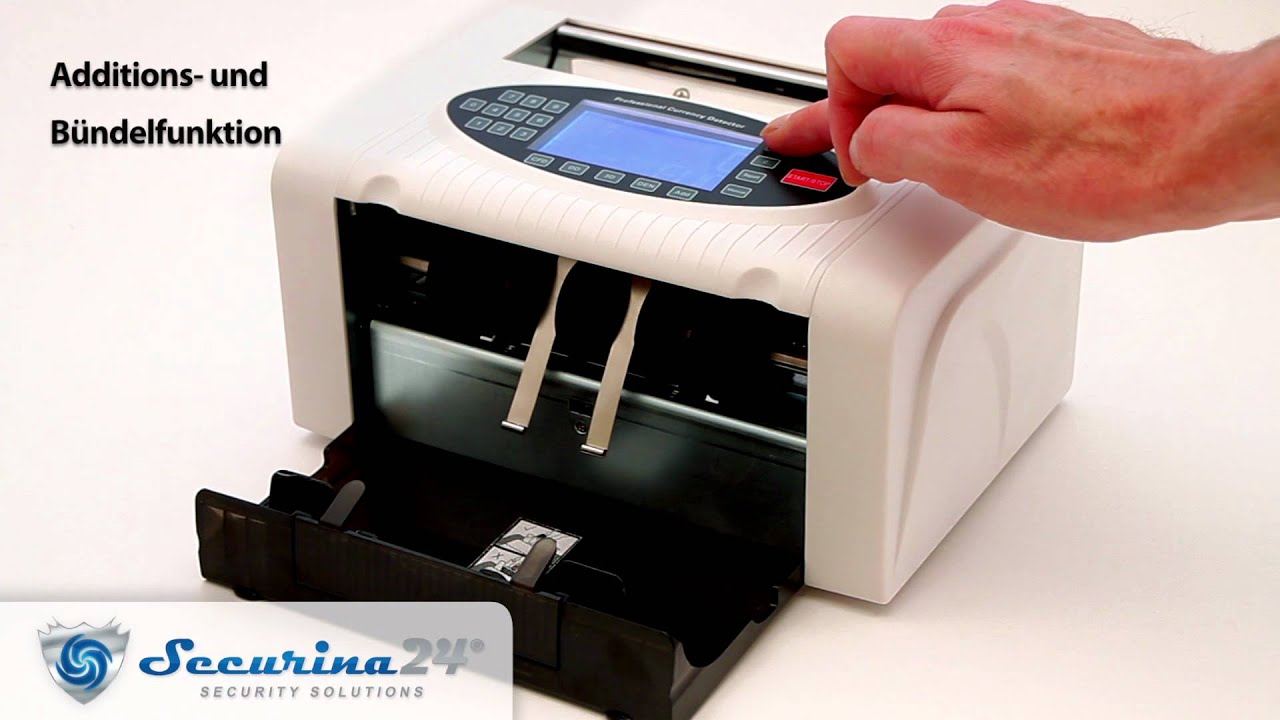 Securina24 Geldz&auml;hlmaschine Wertz&auml;hler mit Akku SR-6000