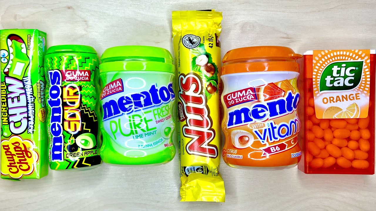 Some Lot's Of Mentos Chupa Chups Nuts Tic Tac | Sweet Unpacking | ASMRfood | Satisfying Video