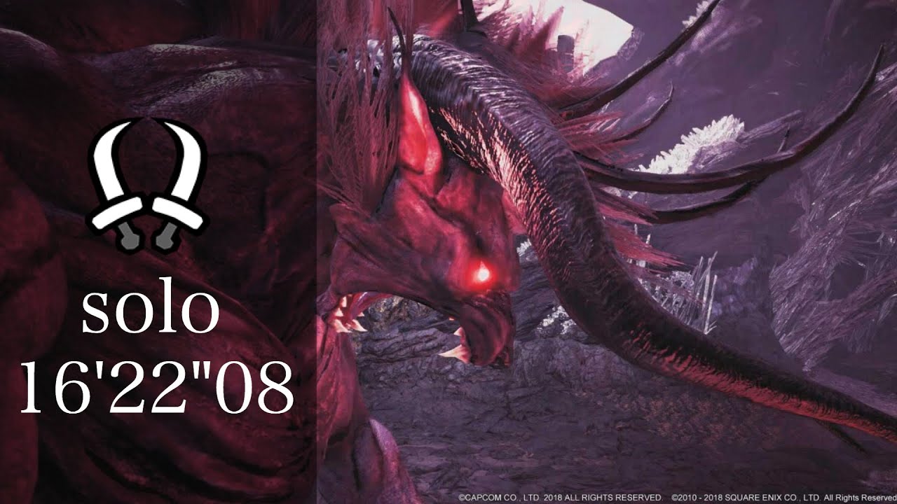 【MHW】極ベヒーモス 双剣ソロ 16'22