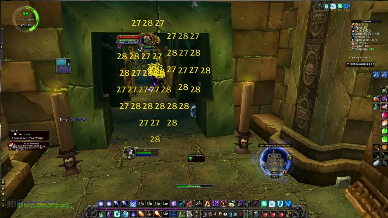 Sunken Temple! big pulls 90 mobs XP/Gold Farm! chill lvling for TBC! (Anniversary realm)