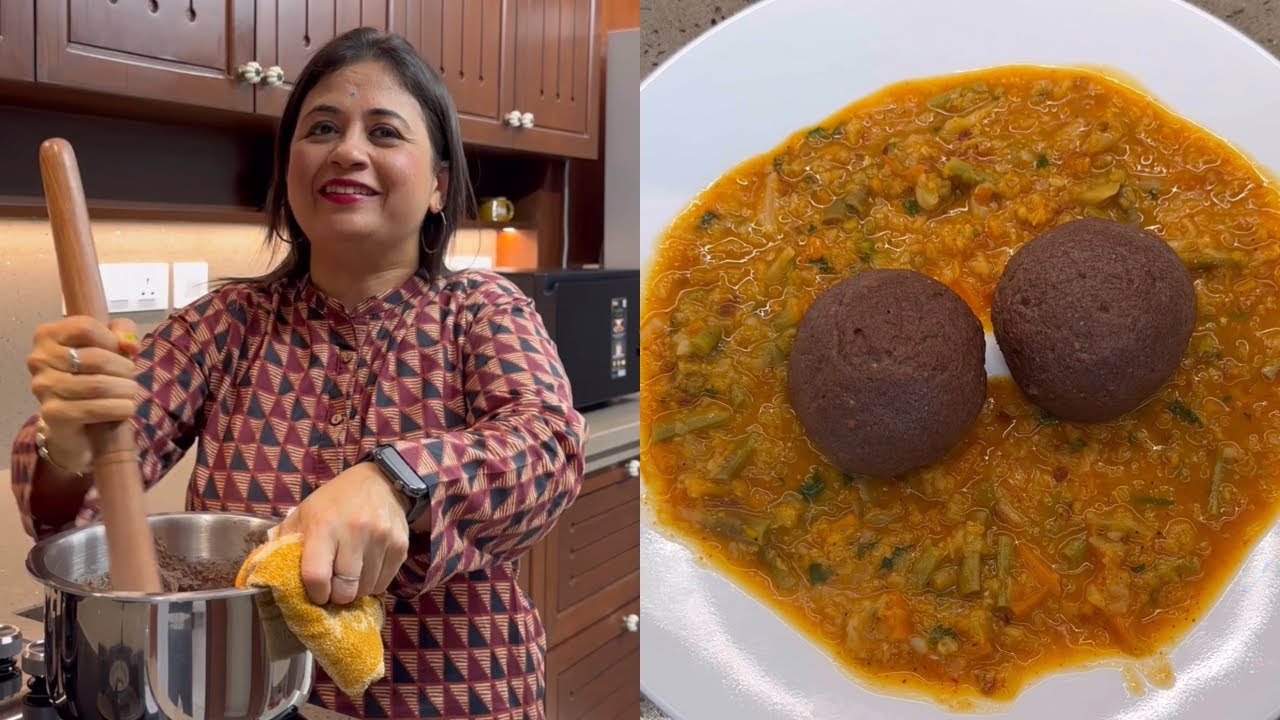 Nanchane Muddo/Ragi Mudde And Cabbage Curry/Cabbage Randai  #food #cooking #vegetarian #traditional