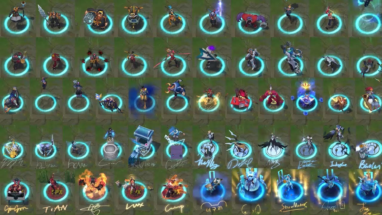 롤드컵 역대 우승팀 스킨 귀환 모션 2011 ~ 2020 (World Championship Skin 변천사)