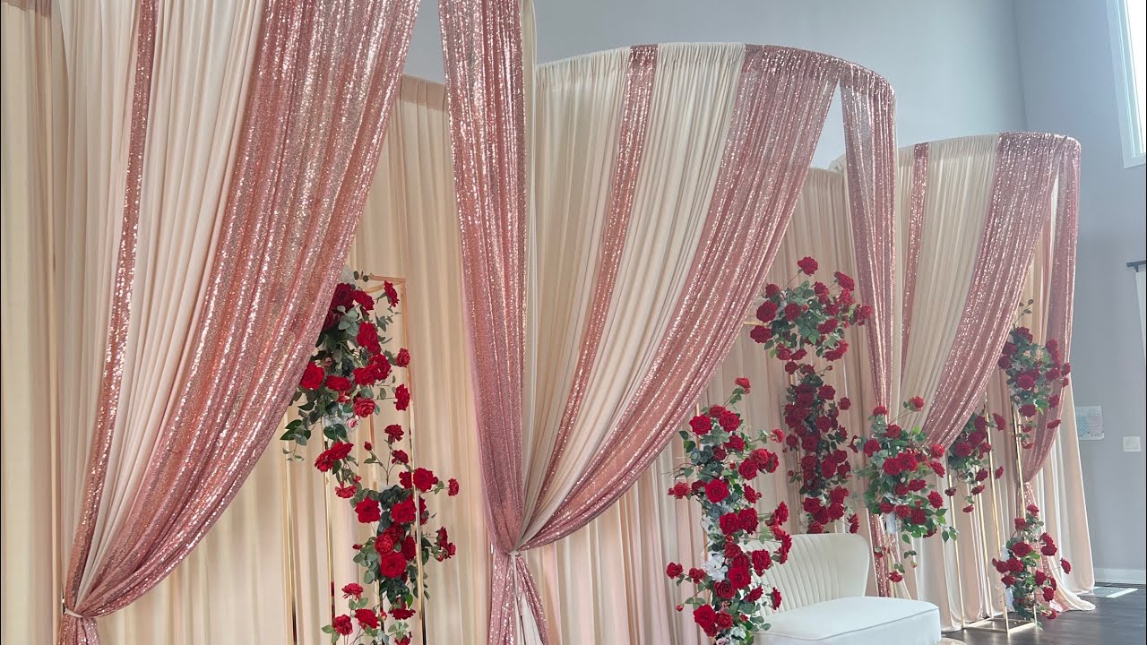DIY- Triple Curved Drape support backdrop DIY- Wedding Backdrop