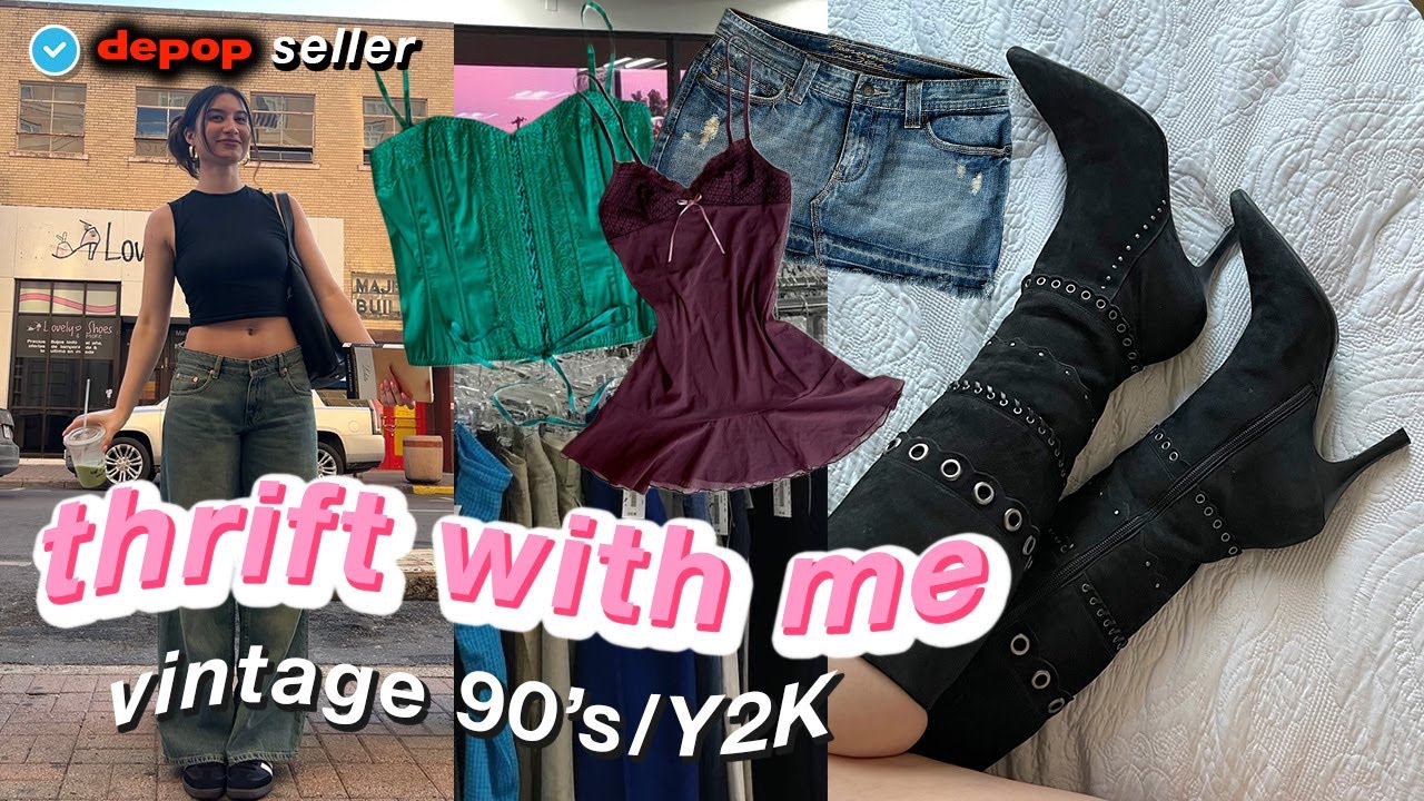 THRIFT WITH ME | 90s/Y2k THRIFT HAUL | FULL TIME DEPOP SELLER 🎀🍒