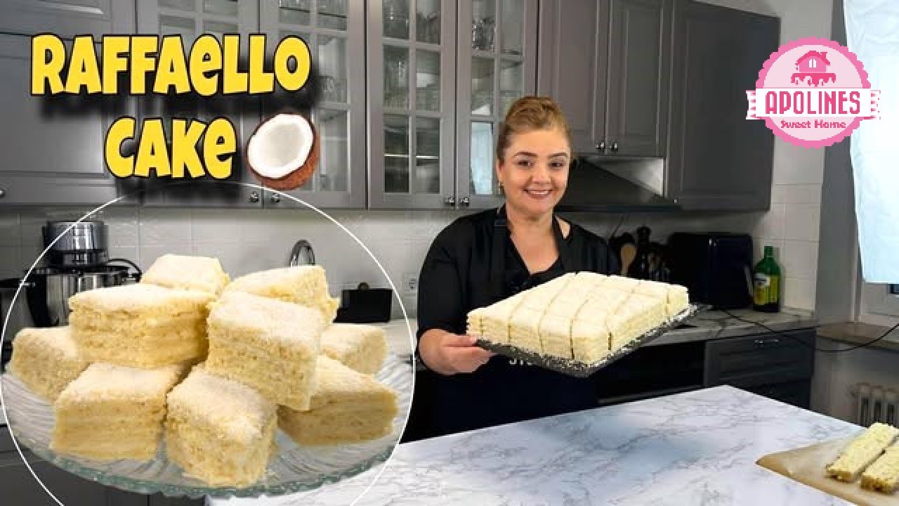 რაფაელოს ნამცხვარი– უნაზესი დესერტი | Raffaello Cake🥥🍰 | Apolines  cuisine