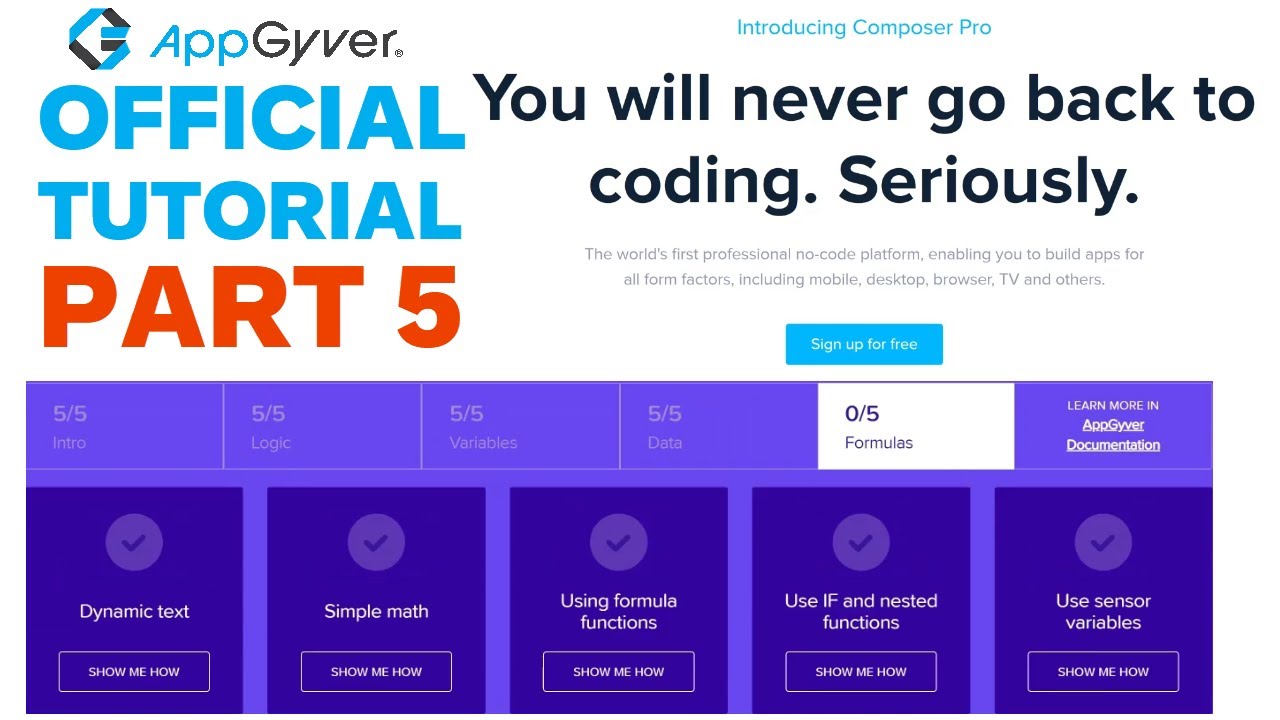 AppGyver: Composer Pro (No-Code Development Platform) Tutorial - Part 5