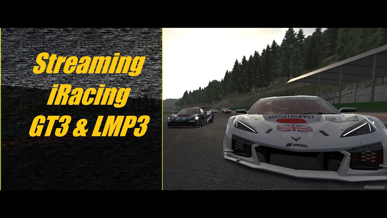 iRacing - Corvette GT3, Porsche GT3, BMW GT3 and LMP3 on Long Beach & Oulton Park