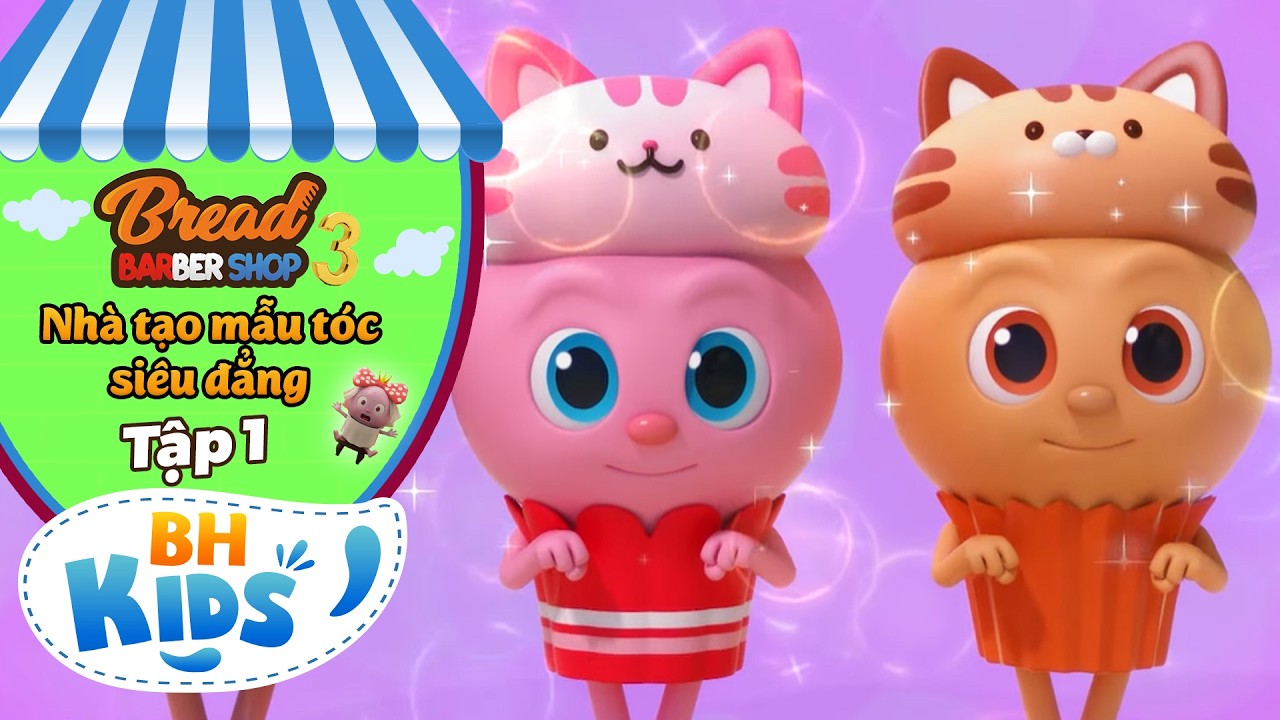 Nhà Tạo Mẫu Tóc Siêu Đẳng - Bánh Ngọt Mèo - Hoạt Hình BreadBarbershop EP1 SS3