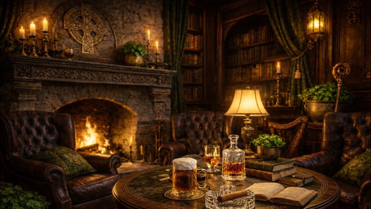 🍀 St. Patrick’s Day Celtic Classical Music | 3 Hour Cozy Irish Fireplace