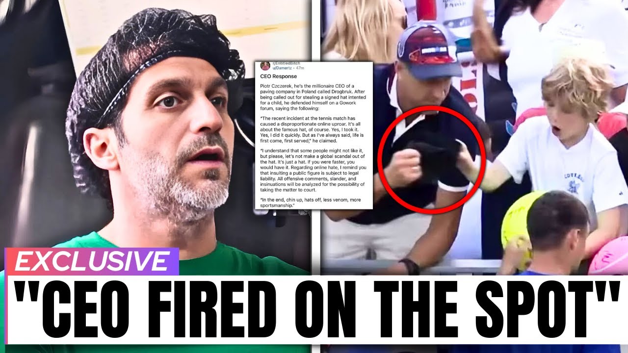 CEO FIRED From His Company After STEALING Signed Hat From Young Tennis Fan At US Open