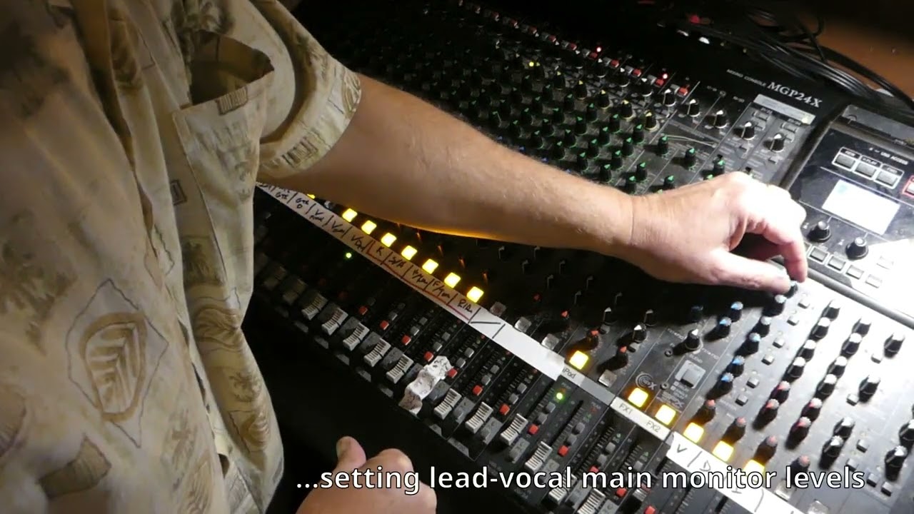 Mixing on a Yamaha MGP24X console for the 