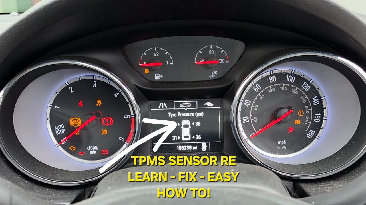 Vauxhall - TPMS Sensor - Re-Learn - Replacement, Teach in - EASY FIX HOW TO! Astra K 