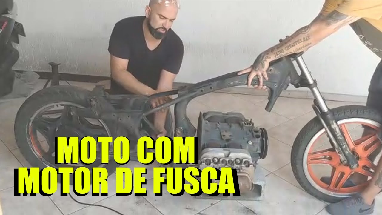 MOTO com MOTOR DE FUSCA - Início do projeto