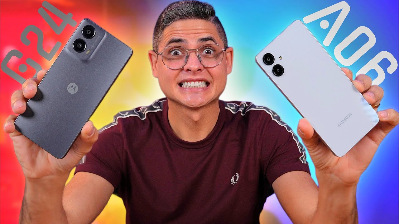 MOTO G24 vs GALAXY A06 - QUAL O MELHOR CELULAR BARATO? COMPARATIVO