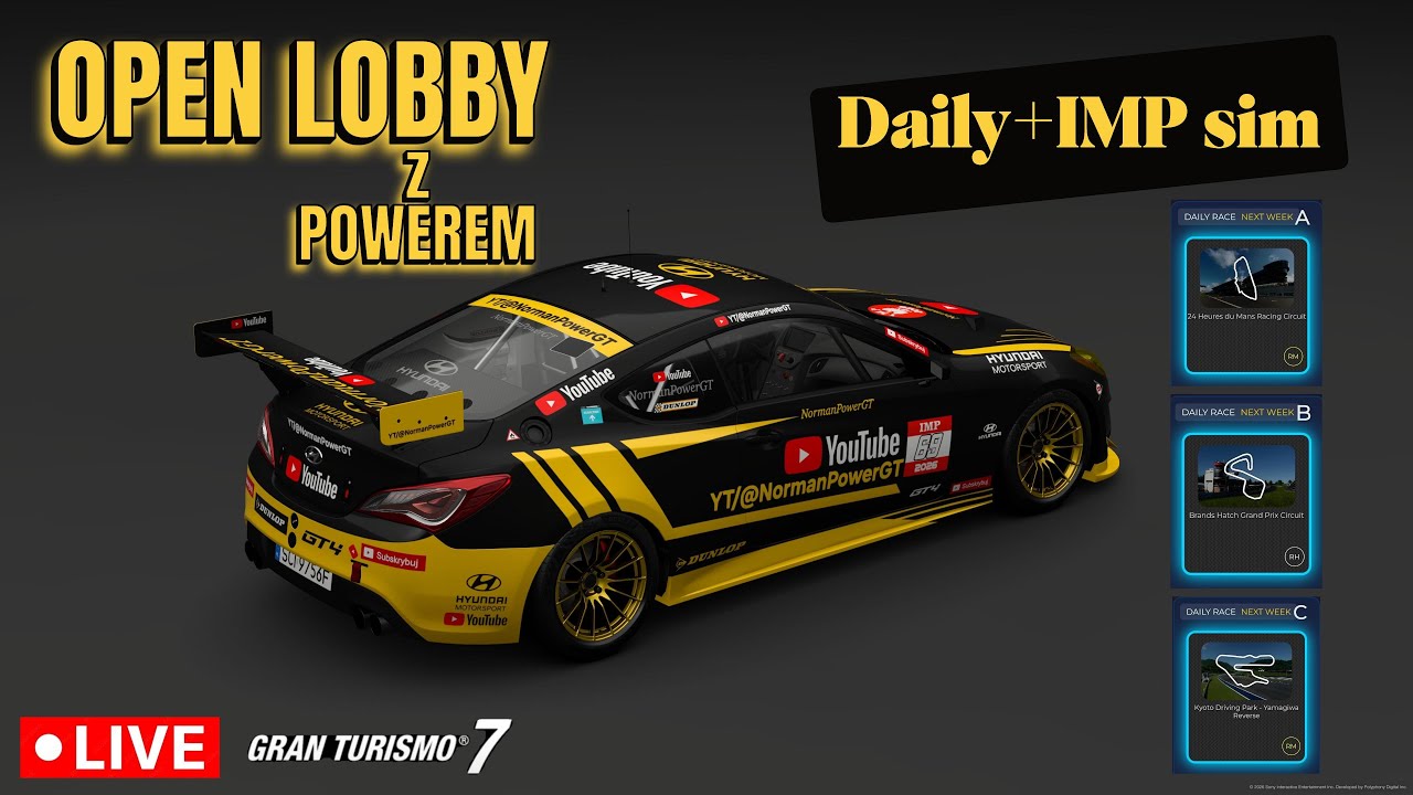 Gran Turismo 7 / OPEN LOBBY z Powerem #47 / Simy do nowych Daily i IMP