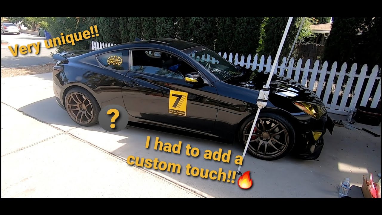 GENESIS COUPE SIDE SPLITTER INSTALL (with a custom touch!!)