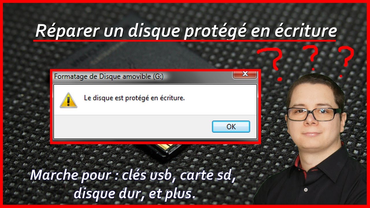 Faire sauter la protection d'un disque prot&eacute;g&eacute; en &eacute;criture (carte micro sd, cl&eacute; usb, disque dur)
