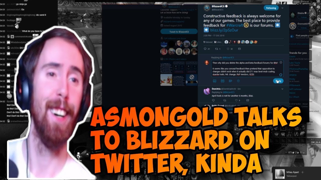 Asmongold and McconnellRet reacts to blizzardCS twitter and their response!