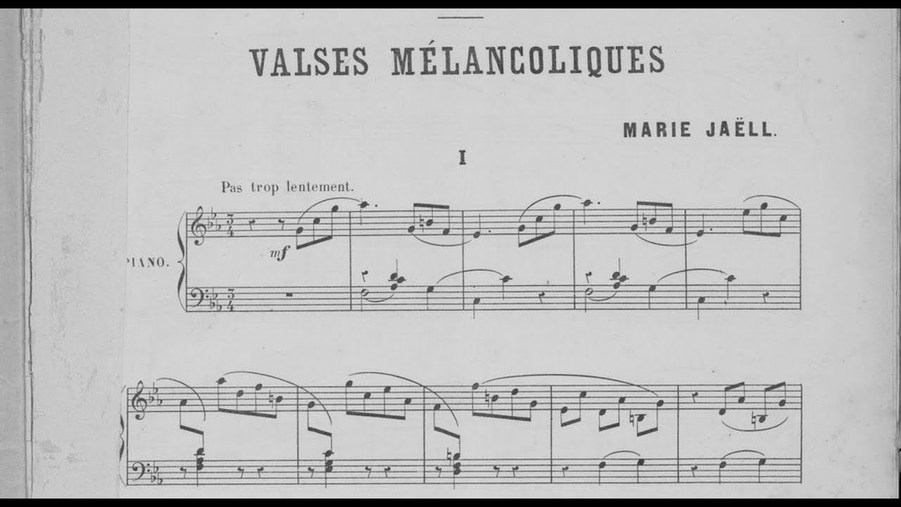 Marie Jaëll | Valses mélancoliques (1888)