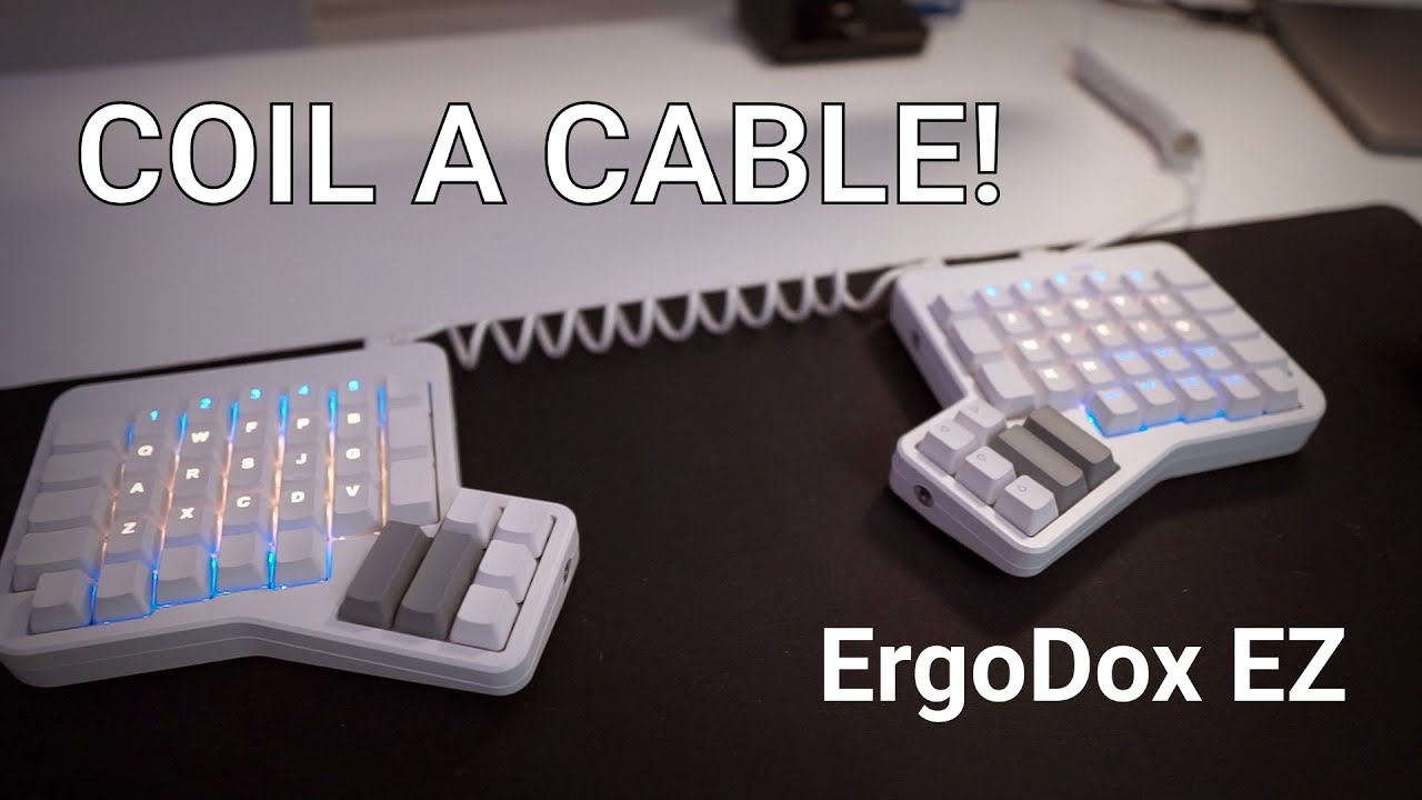 How to coil a keyboard cable. Coiling the TRRS and USB lead of an ErgoDox EZ