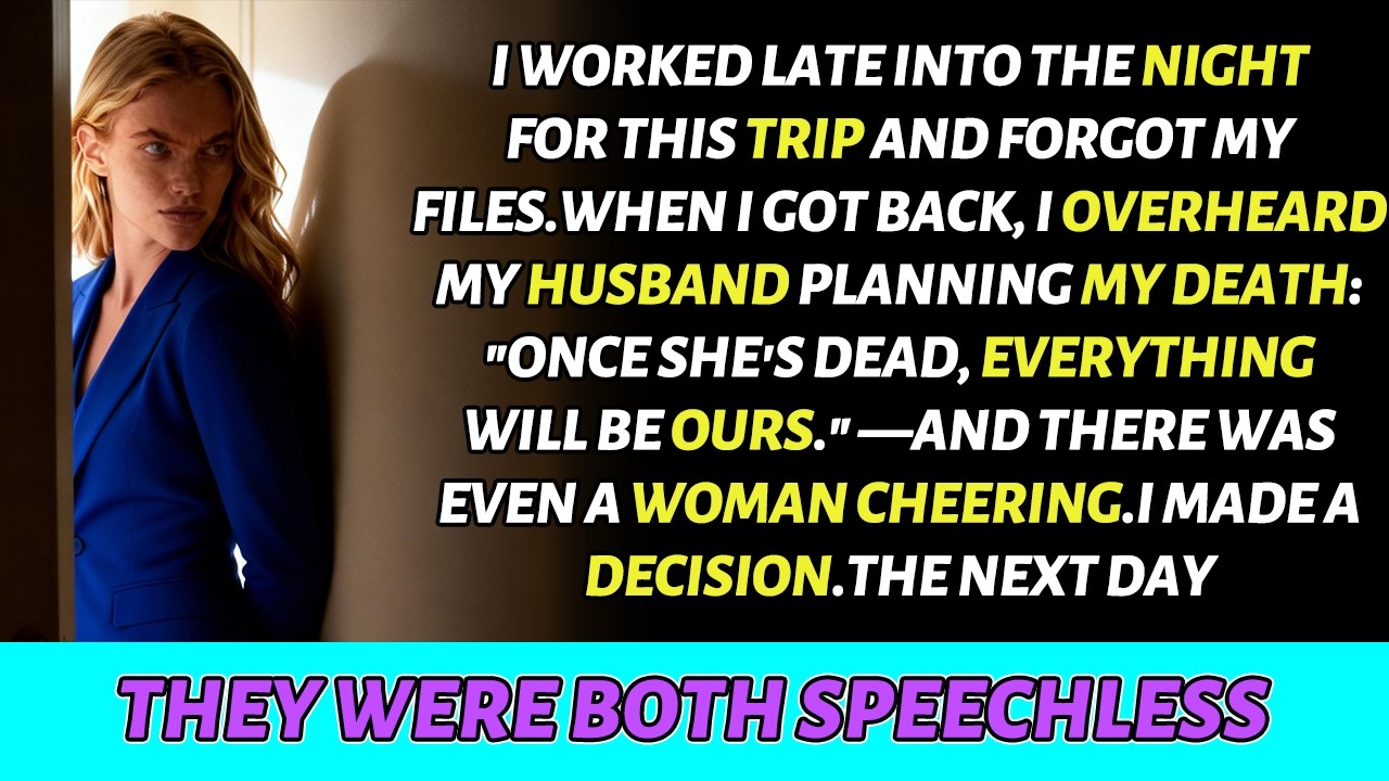 I WORKED LATE FOR OUR TRIP. I OVERHEARD MY HUSBAND PLOT MY DEATH. THE NEXT DAY, THEY WERE SPEECHLESS