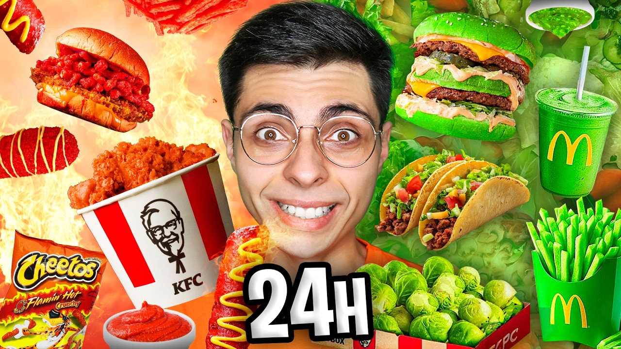 Mangio i Cibi pi&ugrave; SANI e PICCANTI dei Fast Food per 24h 🥗🌶️🍔