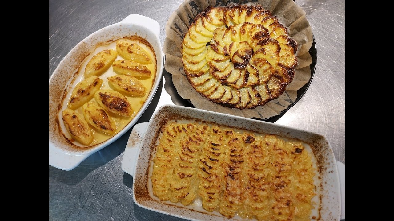 Sättigungsbeilagen: Savoyardkartoffeln, Annakartoffeln, Schmelzkartoffeln