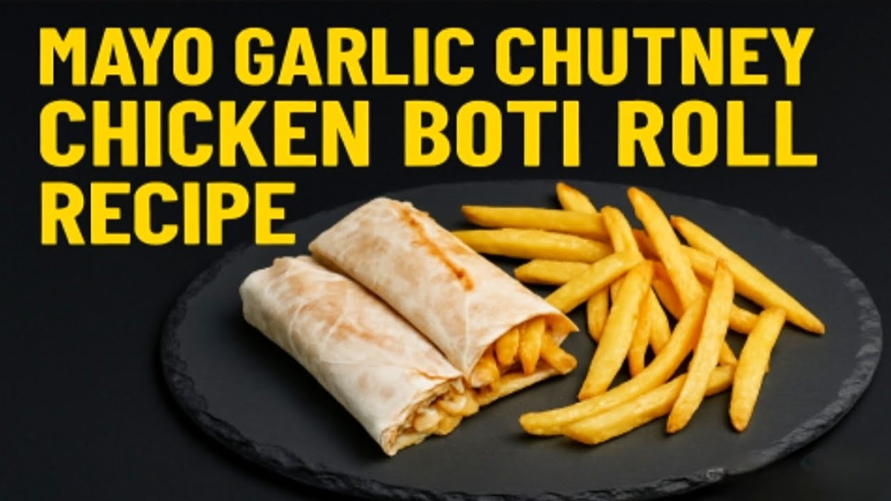 Mayo garlic chutney chicken boti roll recipe || flavor quest kitchen