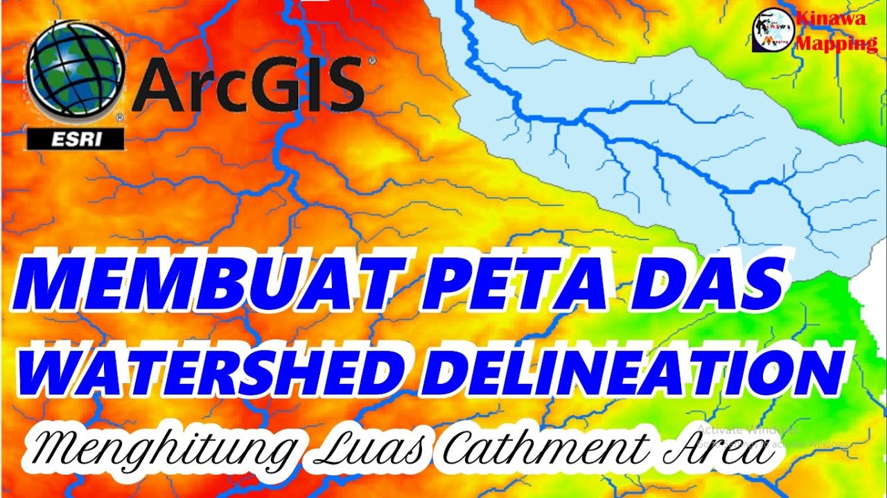 Cara Membuat Peta DAS dan Menghitung Luas Catchment Area di ArcGis | Watershed Delineation on ArcGIS
