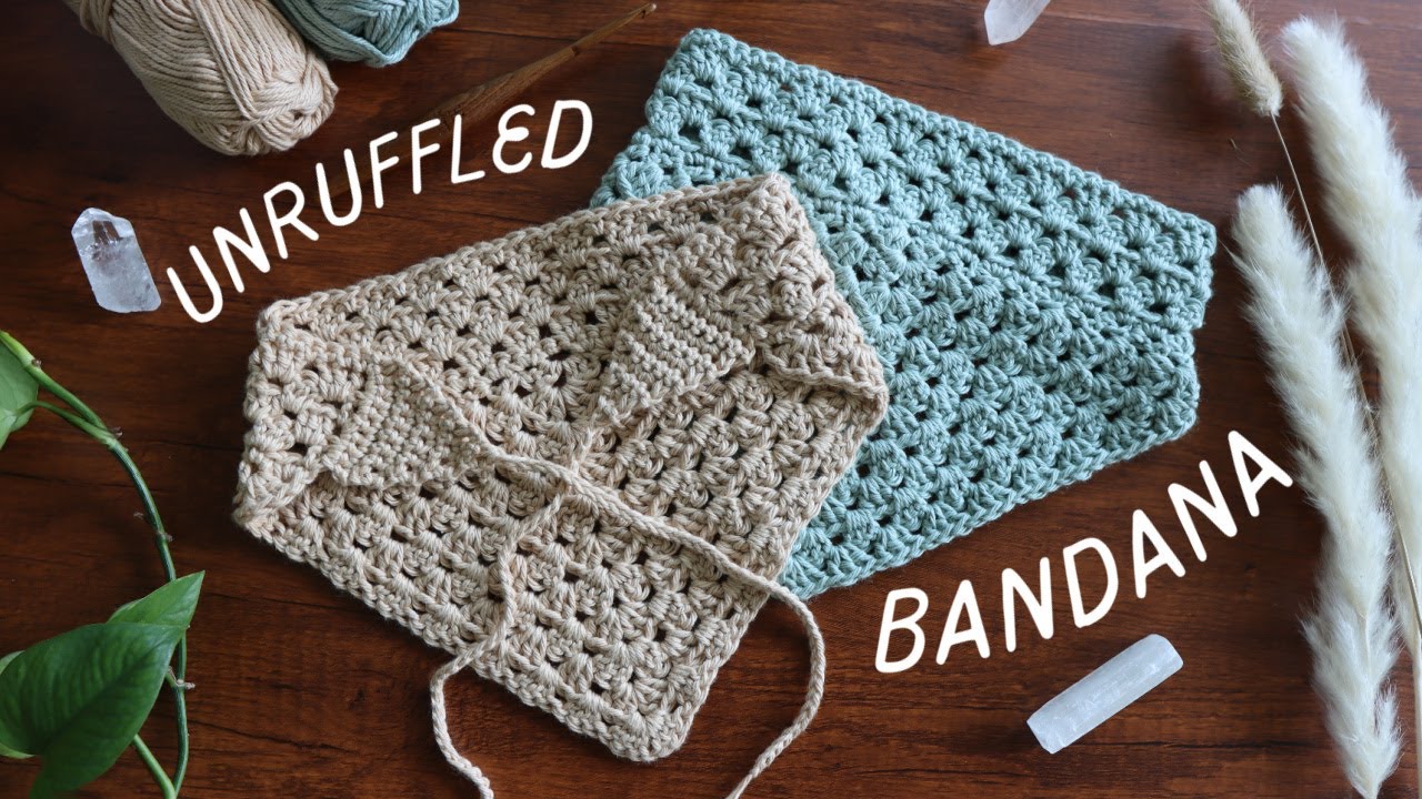 Easy Crochet Bandana | No Bulky Sides! | For Beginners