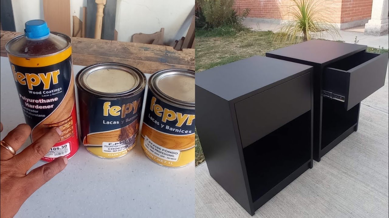 COMO PINTAR MUEBLES CHOCOLATE / APLICACION DE POLIURETANO #ELMUEBLEMODERNO