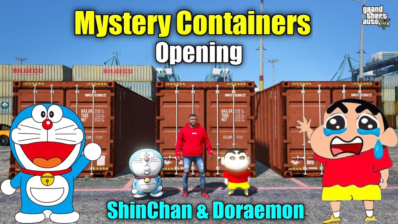 Mystery Containers Opening with ShinChan & Doraemon #shinchan #bommalu #gta5 #doraemon #gowthamgamer