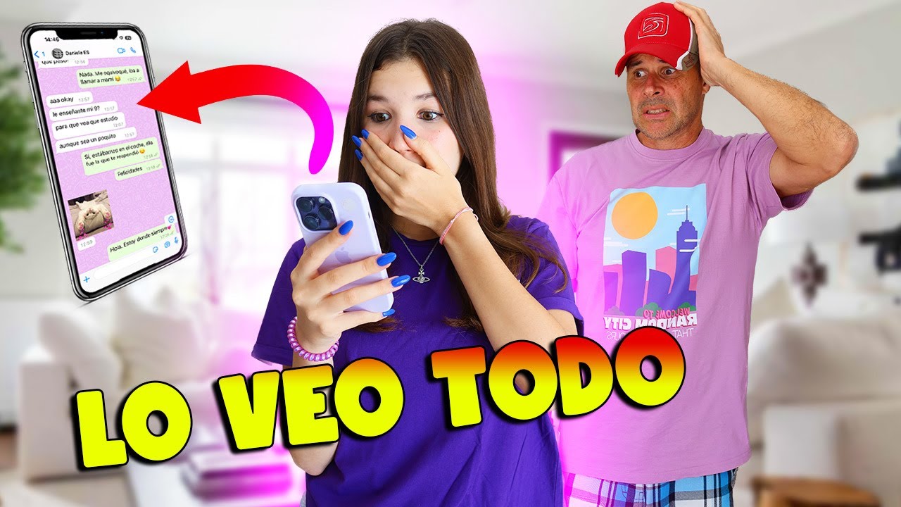 ESPÍO y REVISO EL MÓVIL DE MI PADRE 💥 Descubro un Secreto!  | Daniela Golubeva