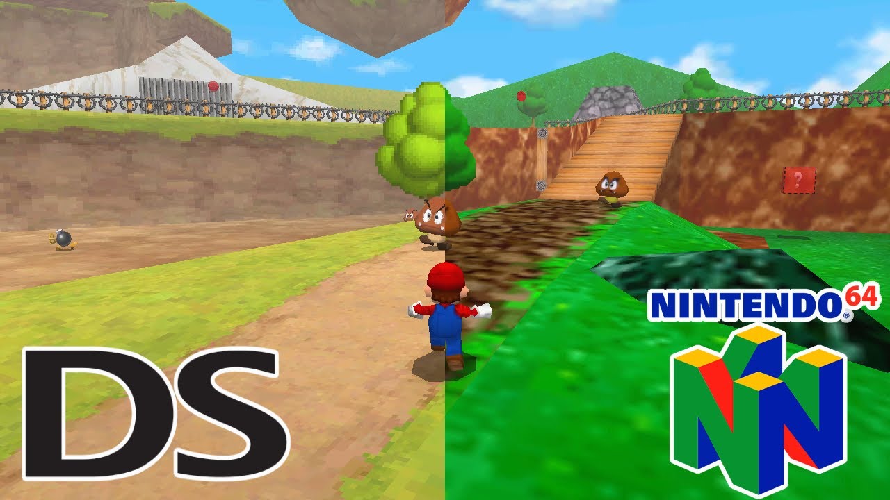 Super Mario 64 DS Texture Comparison (DS vs N64)
