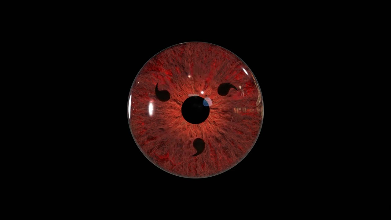 Realistic 3D Mangekyou Sharingan ✇ Eye Animation - Obito/Kakashi Version (Free to download and use)