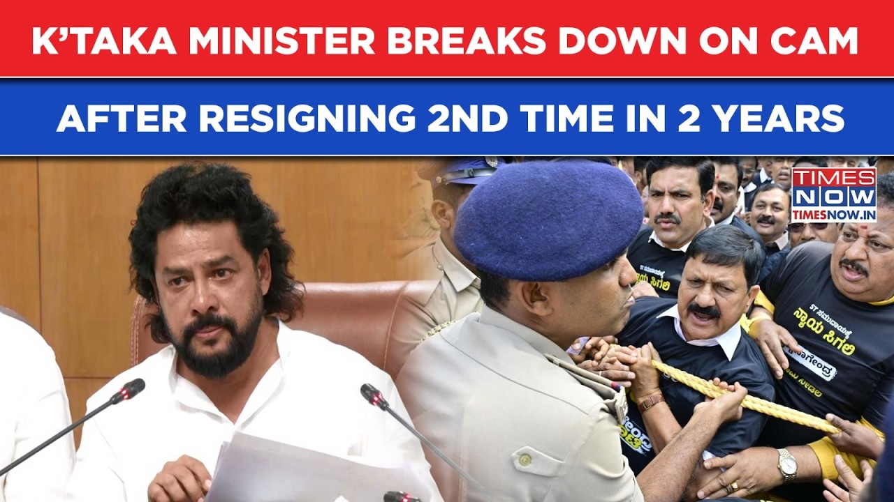Karnataka High Drama: Minister B Nagendra In Tears Quits amid BJP pressure Over Corruption Charge