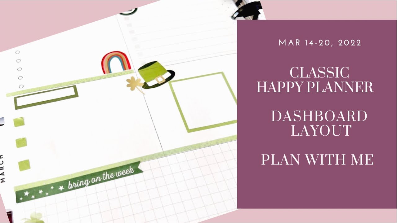 Plan With Me | Classic Happy Planner | Dashboard Layout