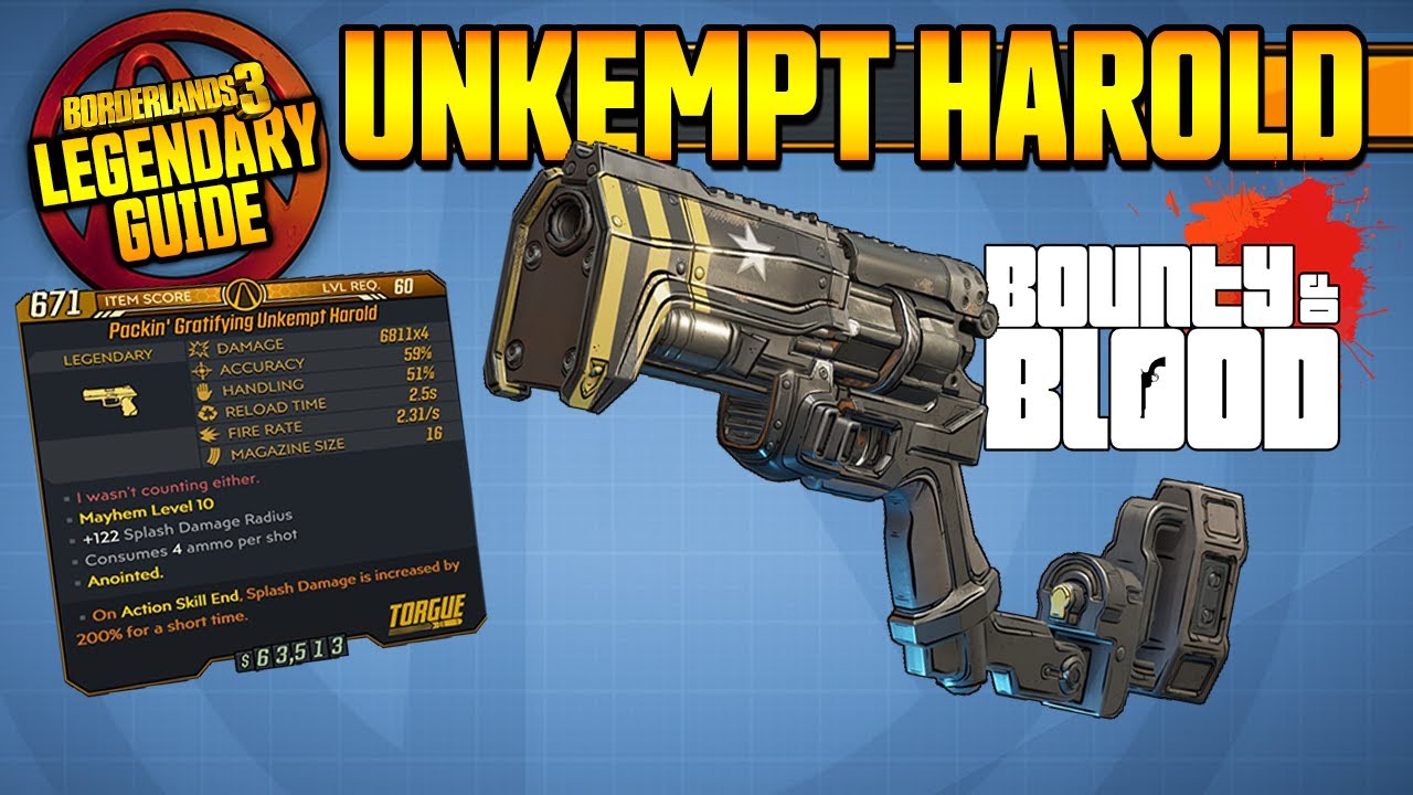UNKEMPT HAROLD IS BACK!! | Legendary Weapons Guide!!! | Bounty of Blood DLC 3 [Borderlands 3]