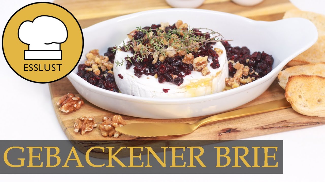 GEBACKENER BRIE mit Cranberries und Walnüssen - ein köstlicher OFENKÄSE