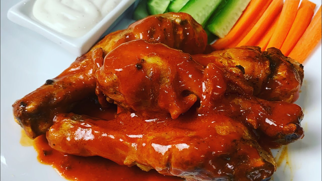 RECETAS DE COMIDA PIERNA DE POLLO EN SALSA BUFALO, COMIDA MEXICANA