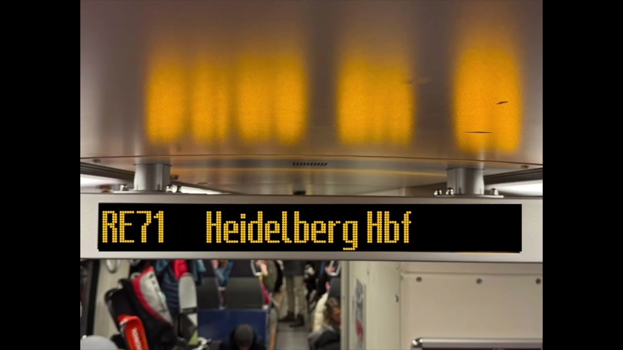 DB-Regio | Zugansagen der RE71 Mühlacker - Heidelberg Hbf 