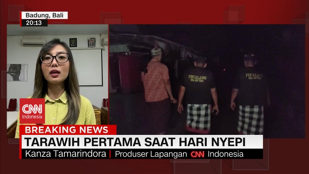 Salat Tarawih Pertama Saat Hari Raya Nyepi di Bali